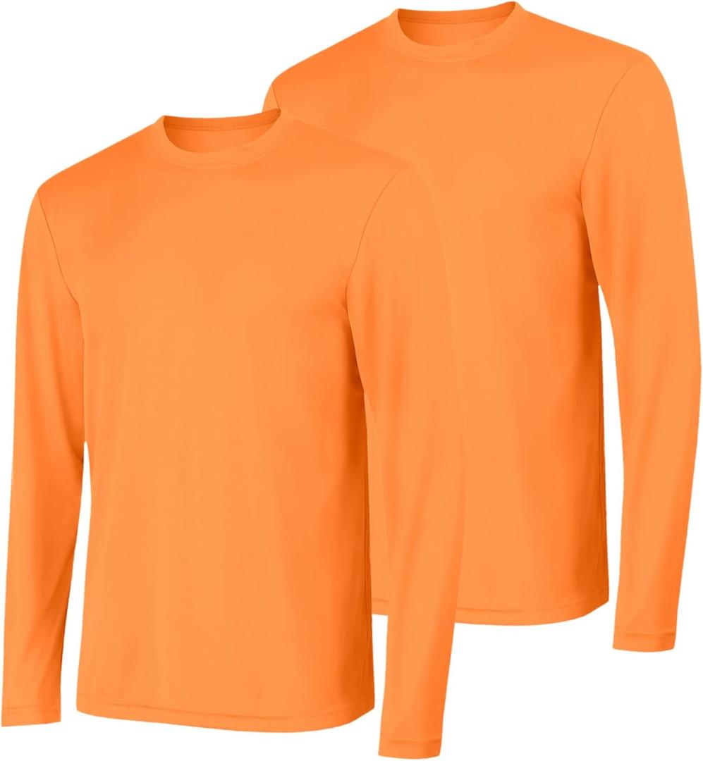 Hanes Sport Men's Long-Sleeve T-Shirt Pack, Cool DRI Moisture-Wicking Performance T-Shirts, Performance Tee, 2-Pack Small