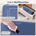 Food Warming Mat,Full Surface Graphene Heating Electric Warming Tray,6 Tempe-Settings & 1-6Hr Auto Shut-Off,Foldable Food Heating Mat,Food Warmer Trays for Chafing Dishes Navy Blue