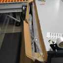 Pamapic 8504 Patio Dining 7 Piece, Outdoor Wicker Furniture Set for Backyard Garden Deck Poolside/Iron Slats Table Top, Removable Cushions, 7 Pack, Beige