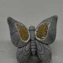 Garden Statue Butterfly,Solar Butterfly Decor for Outdoor,Resin Butterflies Figurine with Solar Light for Patio,Balcony,Yard,Lawn Ornament,Perfect Garden Gift