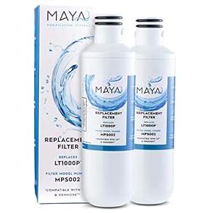 MAYA Water Filter Replacement, Compatible with: LG LT1000P ADQ747935, MDJ64844601, LMXS28626D, LT1000PC, LT-1000PC Kenmore 46-9980, 469980, 2 Pack MAYA Water Filter Replacement, Compatible with: LG LT1000P ADQ747935, MDJ64844601, LMXS28626D, LT1000PC, LT-1000PC Kenmore 46-9980, 469980, 2 Pack