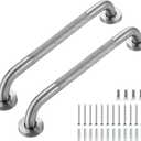 Grab Bars for Shower, 2 Pack 16-Inch Anti Slip Shower Handles for Elderly, Safety Shower Grab Bar, Stainless Steel Handicap Grab Bars for Bathroom,Toilet (Brushed Nickel, 1" Diameter)