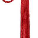 2 x Newrara Graduation Unisex Matte Adult Graduation Cap with Tassel (Red)