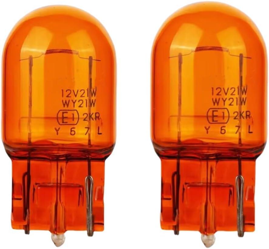 (2 PCS) WY21W Turn Signal Bulb/Plug in Signal light bulb 12V 21W fit for Cadillac XTS/SRX, Chevrolet Cruze/Malibu, Ford Mondeo -Amber Bulbs