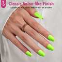 SXVME Neon Green Soft Gel Nail Tips Short Coffin Pre-colored Gel Tips Short Press on Nails Pre Applied Tip Primer Natural Acrylic Fake Nails Extensions for DIY, 300Pcs