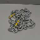 Galvanized 5/16" Anchor Chain 2 PCS 3/8" Anti-Off Shackles, Boat Anchor Chain, Anchor Chains for Boats, Galvanized Chain with Shackles