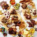 FARBERWARE 4-Piece Reversible Bamboo Cutting Board and Charcuterie Set, Assorted Sizes, Durable Wood Serving Boards for Cheese, Meats, and Prep