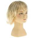 Short Wavy Blonde Kids Wig Synthetic Girls Bob Wig with Bangs Child Cosplay Costume Party Use