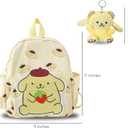 Kawaii Yellow Dog Backpack for Women, Cute Cartoon Nylon Mini Backpack Purse Shoulder Bag Travel Daypack