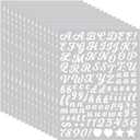 3040Pcs 20 Sheets Small Letter Number Stickers, 0.5inch Colorful Self-Adhesive Vinyl Waterproof Mailbox Number Stickers,Windows, Doors, Signs, Scrapbook (White (Writing Style))