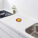 32''x24''(80cmx60cm) Silicone Mat for Kitchen Counter, Non-Slip Heat Resistant Countertop Protector, Waterproof Durable Kitchen Mat for Countertops, Islands (Semitransparent) (Translucent)