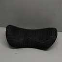 Lumbar Support Pillow for Office Chair, Memory Foam Lumbar Pillow for Lower Back Pain Relief - Black (Oval Black)