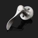 Probrico Half Dummy Door Handles Levers Single Side Non-Turning Door Handles - Pack of 2 for Closets with a Satin Nickel Finish, Left Handing