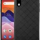 ELISORLI Compatible with ZTE Avid 579 Z5156CC case Rugged Thin Slim Cell Accessories Anti-Slip Fit Rubber TPU Mobile Phone Protection Silicone Bumper Cover for ZTE Blade A3 2020/A3 Joy Women Men Black