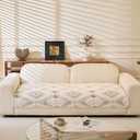 WEYOND Pet-Friendly Couch Covers for Sofa, Non-Slip Plush Couch Cover for 3 Cushion Couch Sofa, Washable Sofa Cover for Loveseat, 2 3 4 Seater (Seat Cover, 35.5" x 71", Light Grey)