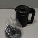 0.6L Small Electric Tea Kettle Lightweight, 20 Ounce Double Wall Hot Water Boiler Stainless Steel Auto Shut-off, 120V Portable Travel Electric Kettle Fast Boil for Tea and Coffee, Black