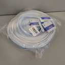 T-Shaped Silicone Door Weather Stripping for Side, 1.37 in x 40 Ft Door Draft Stopper Shower Seal Strip for Door Frame & Windows and Shower Sweep Gaps(White)