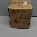 LE TAUCI Utensil Holder, 7.1" Large Ceramic Kitchen Utensil Holder for Countertop - Embossed Cooking Utensil Crock for Spatula & Spoon, Farmhouse Countertop Organizer, Arctic White, Clover Design