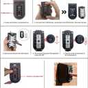 Indoor & Outdoor Key Lock Box Wall Mounted Push Button Combination Key Safe Storage Security Lock Box with Black Rubber Cover & Wall Bolt Fixings for 5 to 7 Mortise Style Keys