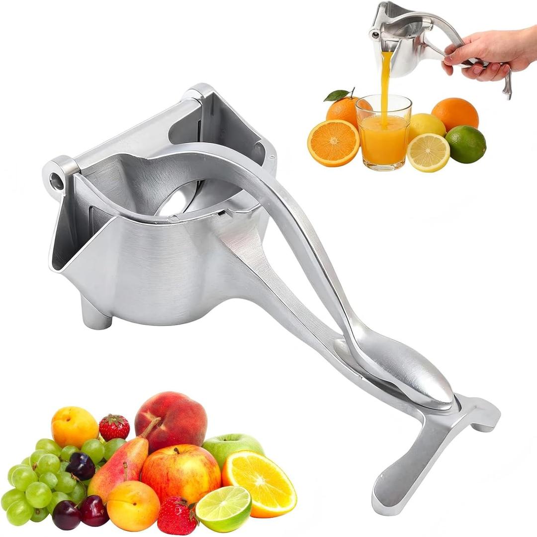 Hand Juicer Squeezer, Heavy Duty Fruit Juice Squeezer Handheld, Manual Juicer Hand Press with Ergonomic Grip, Cast Iron Juice Extractor for Lemon, Citrus, Orange, Lime, Grapefruit, Pomegranate (1PC)