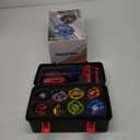 X Battling Set, 12 Spinning Tops, 3 Launchers and 1 Grip with Storage Box, Kids Toys Birthday Gift Ideal for 6+ Years Old Boys