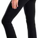 Yogipace Women's Kick Flare Cropped Yoga Dress Pants for Work,23",Black,XXL
