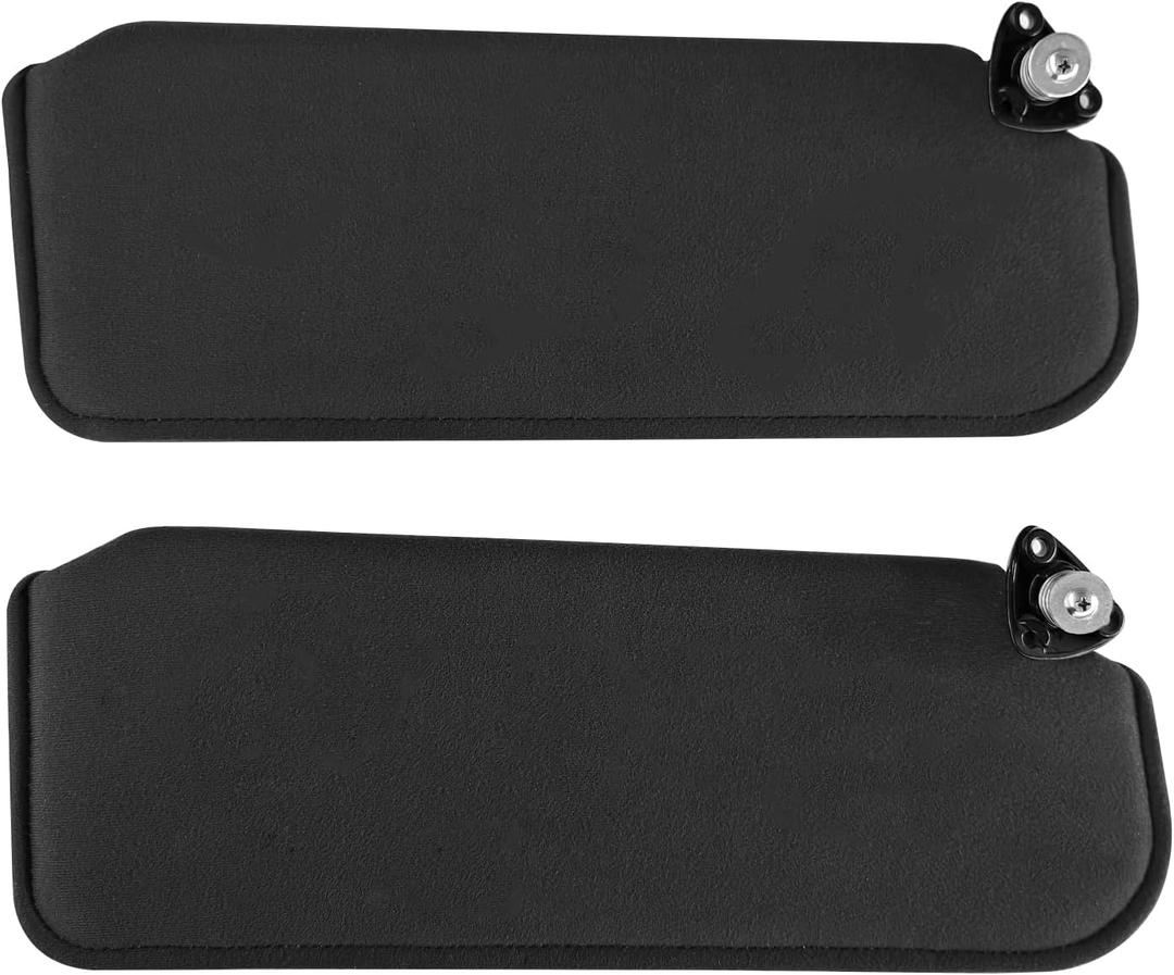 Black Car Sun Visors Front Left & Right Fits for 1993-2002 Chevy Camaro Pontiac Firebird (Without Mirror)