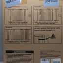 34" Extra Tall Baby Gate for Stairs, Auto Close Stroller Friendly Dog Gate Indoor for Doorways, Pressure Mounted 29"-40" Wide Baby Gate, Easy Walk Through Gate for Children & Pets, White