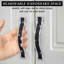 SAVORI Drawer Pulls Handle Bling Crystal Dresser Cupboard Closet Cabinet Wardrobe Door Furniture Handles Hardware Handle Pull for Home Kitchen Bathroom 4 Pack (14cm - 4 Pack, Black)