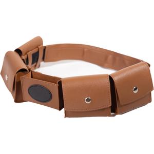 Brown Utility Belt Costume Bag Adjustable Women Mens Adult Accessories Pockets for Halloween Cosplay (Brown)