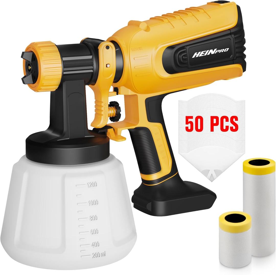 Paint Sprayer Cordless Compatible with Dewalt 20V Max Battery, Brushless Motor Spray Gun, Electric Paint Sprayers for House Painting and Furniture(Bare Tool)