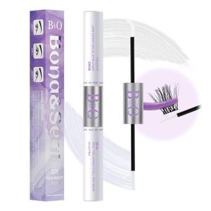 B&Q Lashes Cluster Bond and Seal Waterproof 10ML Bond and Seal Lash Bond DIY Lash Extension Bond and Seal for Beginner Eyelash Bond and Seal Long Lasting Lash Seal(YJST-White)