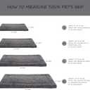 Washable Dog Bed Mat Dog Crate Pad Soft Fluffy Pet Kennel Beds Dog Sleeping Mattress for Large Jumbo Medium Small Dogs, 29 x 18 Inch, Gray