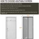 Magnetic Screen Door Mesh, Easy Install, Heavy Duty Fiberglass,Self Sealing Door Screen for Single Door Size 30 x 80 Inch, Screen Door Size 32 x 82 Inch