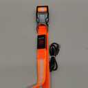 Vizpet LED Dog Collar, Light Up Dog Collar Adjustable USB Rechargeable Super Bright Safety Light Glowing Collars for Dogs (Large,Orange)
