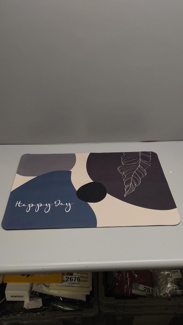 Bathroom Mat, Rubber, Non-Slip, Quick-Drying, Absorbent, Suitable for Use in Front of Bathtubs and Sinks, Minimalist Style 24"(W) X 16"(L)