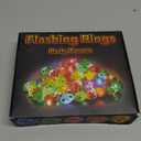 NPET 50Pcs Halloween Treats Light Up LED Rings, Non Candy Halloween Trick or Treats 3D Flashing Rings Toys Glow In the Dark Halloween Party Favor Ring Toy Gifts For Kids Adults Goodie Bag Stuffers