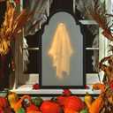 Halloween Hologram Ghost Mirror, Large Spooky Scary Ghosts Haunted Mirror Halloween Decor Indoor, Bedroom Kitchen and Fireplace Decor