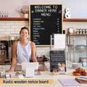 BBTO Large Felt Letter Board Sign 24 x 30 Inch, Changeable Letter Board with Boxes, Large Felt Menu for Restaurant Announcements, Restaurant Menus(2 Pcs,Black)