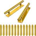 kwa heri Self-Stick Push Pull Helper 15 Pack Hidden Cabinet Handle ABS Plastic Door Window Wardrobe Handle Instant Cabinet Drawer Furniture Handles (Gold)