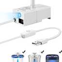 Veken Replacement Pump for 50oz and 95oz Pet Fountain Cat Water Fountain Dog Water Dispenser Ultra Quiet Long Lifespan Water Pump, USB Cable, LED Lights