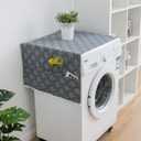 Dustproof Washer and Dryer Covers for The Top Fridge Dust Cover,Anti-slip Washer and Dryer Top Covers for Home and Kitchen- Black Tree#2