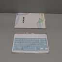 Ultra-Slim Bluetooth Keyboard Portable Mini Wireless Keyboard Rechargeable for Apple iPad iPhone Samsung Tablet Phone Smartphone iPadOS iOS Android (10 inch Blue)