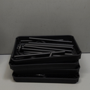 3-Tier Plastic Rolling Utility Cart with Handle, Multi-Functional Storage Trolley for Office, Living Room, Kitchen, Movable Storage Organizer with Wheels, 40×15 inch, Black