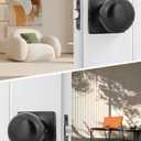 goldenwarm Matte Black Passage Door Knob - Stylish Interior Closet Door Handle for Hallway & Closet Doors, Adjustable Latch, Easy Installation, 5 Pack