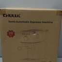 CHULUX Slim Espresso Machine with Milk Frother Steam Wand, 20 Bar Professional Italian Pump Espresso Coffee Machine for Home Cappuccino & Latte Maker, Black Stainless Steel