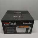 Pack of 2 Mueller UltraToast Full Stainless Steel Toaster 4 Slice, Long Extra-Wide Slots for Bagels and Waffles, 6 Browning Levels, LED Display, Cancel/Defrost/Reheat Functions & Removable Tray, Kitchen Gadgets