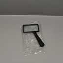 Jumbo Rectangular Handheld Magnifying Glass (3X Magnification)  Scratch Resistant Glass Lens - Large Horizontal Viewing Area
