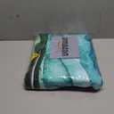 Teal Blue Green Bath Towel Set - 3 Piece Soft Absorbent Watercolor Sea Wave Striped (1 Bath, 1 Hand, 1 Washcloth) - Decorative for Bathroom, Shower, Hair, Face