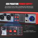 2-in-2-out USB Audio Interface, 32-Bit/384kHz DSP, 48V Phantom Power, Real-Time Monitoring, Red (NMX02)